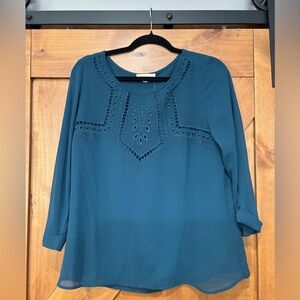 Beautiful blouse size large.